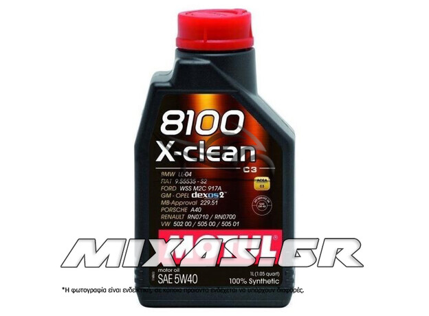 ΛΑΔΙ MOTUL 8100 X-CLEAN C3 5W40 1L