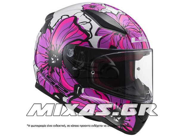 ΚΡΑΝΟΣ LS2 FF353.2 RAPID POPPIES ΚΛΕΙΣΤΟ ΡΟΖ