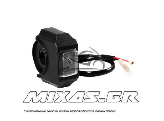 ΔΙΑΚΟΠΤΗΣ ΤΙΜΟΝΙΟΥ (ΜΠΟΥΤΟΝ) ON-OFF MOTO 12V 6A ΑΔΙΑΒΡΟΧΟ LAMPA