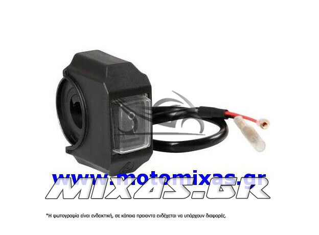 ΔΙΑΚΟΠΤΗΣ ΤΙΜΟΝΙΟΥ (ΜΠΟΥΤΟΝ) ON-OFF MOTO 12V 6A ΑΔΙΑΒΡΟΧΟ LAMPA