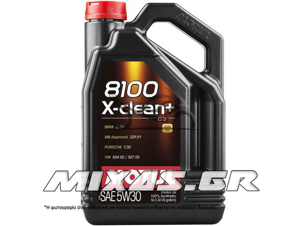 ΛΑΔΙ MOTUL 8100 X-CLEAN + 5W30 5L