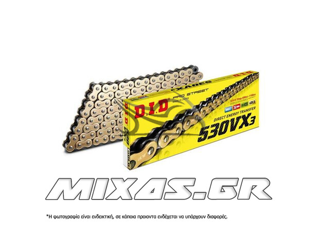 ΑΛΥΣΙΔΑ ΚΙΝΗΣΗΣ DID 530-118L VX G&B ΧΡΥΣΗ