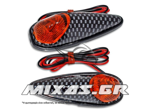 ΦΛΑΣ ΑΥΤΟΚΟΛΛΗΤΟ MINI ΠΟΡΤΟΚΑΛΙ/CARBON ΣΕΤ SHARK