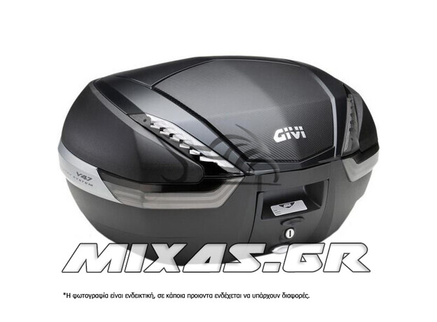 ΒΑΛΙΤΣΑ GIVI 47L V47NNT TECH ΜΑΥΡΗ CARBON/ΦΙΜΕ ΚΡΥΣΤΑΛΛΑ