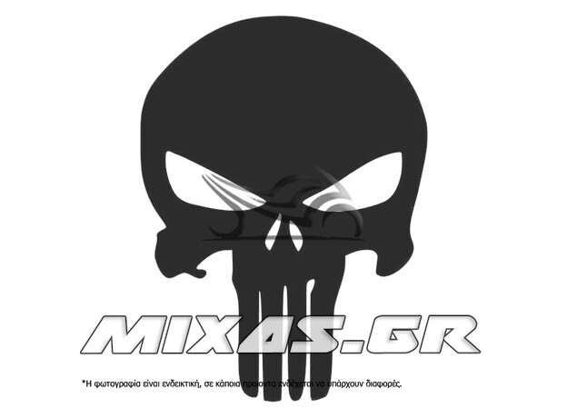 ΑΥΤΟΚΟΛΛΗΤΟ PUNISHER LOGO 9,2cmx7cm ΜΑΥΡΟ