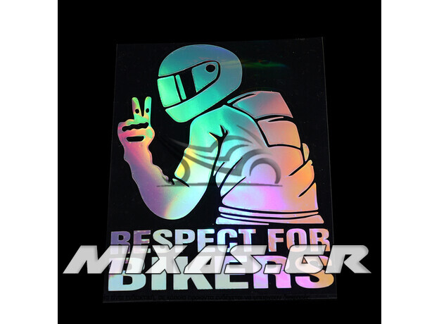 ΑΥΤΟΚΟΛΛΗΤΟ ΟΛΟΓΡΑΦΙΚΟ RESPECT FOR BIKERS 15X11cm ROC ΑΥΤΟΚΟΛΛΗΤΟ ΟΛΟΓΡΑΦΙΚΟ RESPECT FOR BIKERS 15X11cm ROC