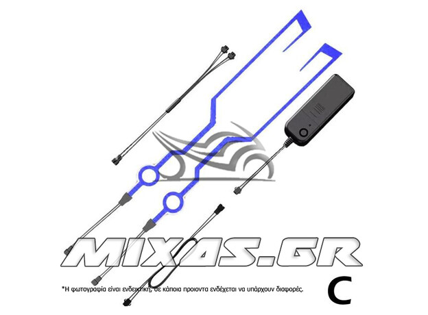 ΑΥΤΟΚΟΛΛΗΤΑ ΔΙΑΚΟΣΜΗΤΙΚΑ ΚΡΑΝΟΥΣ LED STRIP 2ΤΜΧ ΜΠΛΕ