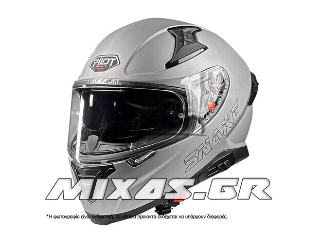 ΚΡΑΝΟΣ PILOT SNAKE SV ΚΛΕΙΣΤΟ (FULLFACE) TITANIO ΜΑΤ + ΦΙΜΕ ΖΕΛΑΤΙΝΑ