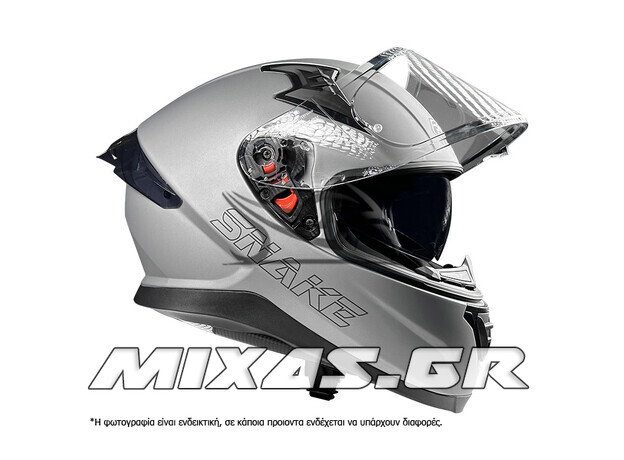 ΚΡΑΝΟΣ PILOT SNAKE SV ΚΛΕΙΣΤΟ (FULLFACE) TITANIO ΜΑΤ + ΦΙΜΕ ΖΕΛΑΤΙΝΑ