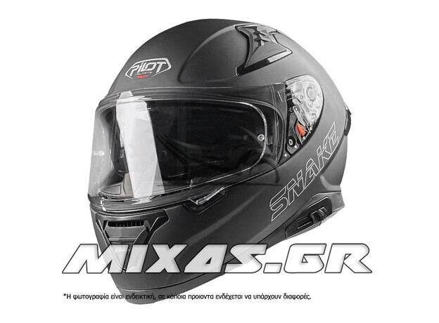 ΚΡΑΝΟΣ PILOT SNAKE SV ΚΛΕΙΣΤΟ (FULLFACE) ΜΑΥΡΟ ΜΑΤ + ΦΙΜΕ ΖΕΛΑΤΙΝΑ