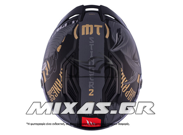 ΚΡΑΝΟΣ MT ΚΛΕΙΣΤΟ (FULLFACE) STINGER 2 ECE 22.06 KRT Β9 ΜΑΥΡΟ/ΧΡΥΣΟ ΜΑΤ