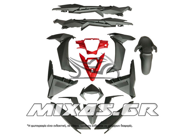 ΚΟΥΣΤΟΥΜΙ SYM VF-185 ΚΟΚΚΙΝΟ/ΜΑΥΡΟ ΜΑΤ MAL