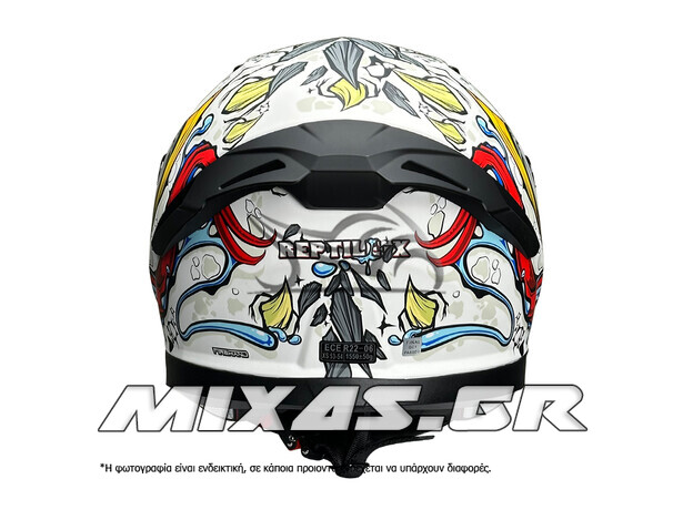 ΚΡΑΝΟΣ PILOT SNAKE SV REPTILE-X ΚΛΕΙΣΤΟ (FULLFACE) ΛΕΥΚΟ + ΦΙΜΕ ΖΕΛΑΤΙΝΑ