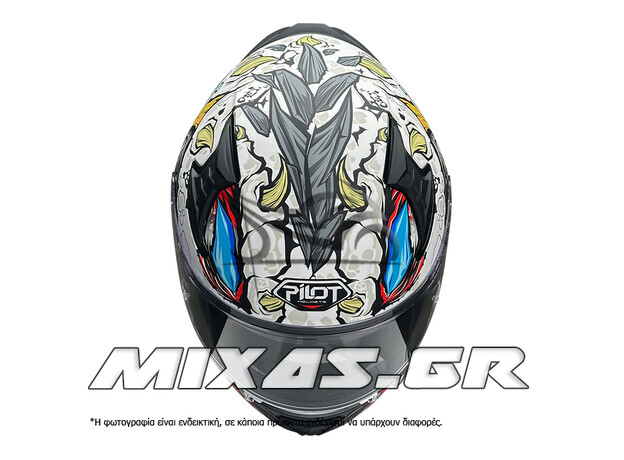 ΚΡΑΝΟΣ PILOT SNAKE SV REPTILE-X ΚΛΕΙΣΤΟ (FULLFACE) ΛΕΥΚΟ + ΦΙΜΕ ΖΕΛΑΤΙΝΑ