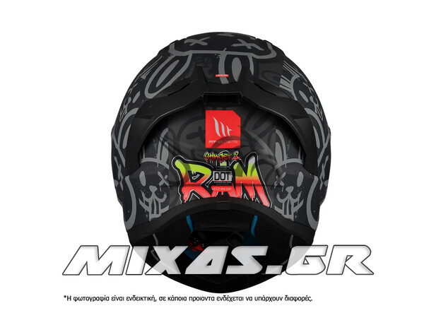 ΚΡΑΝΟΣ MT ΚΛΕΙΣΤΟ (FULLFACE) STINGER 2 ECE 22.06 RAM F1 ΜΑΥΡΟ ΜΑΤ