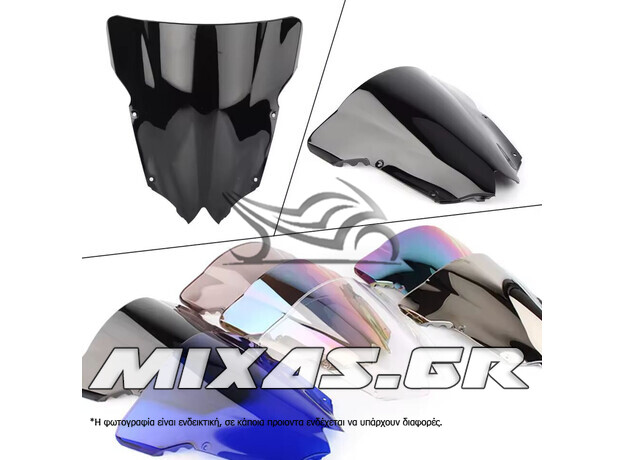 ΠΑΡΜΠΡΙΖ/ΖΕΛΑΤΙΝΑ DOUBLE BUBBLE ΥΑΜΑΗΑ YZF R6 (08-16) ΦΙΜΕ ΣΚΟΥΡΟ MS-PARTS
