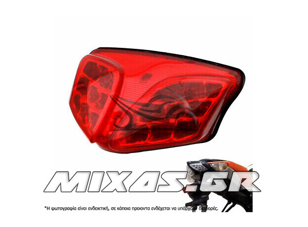 ΦΑΝΑΡΙ ΠΙΣΩ SUZUKI GSX-R 600/750 K8-K9 (08-09) LED KOKKINO ROC