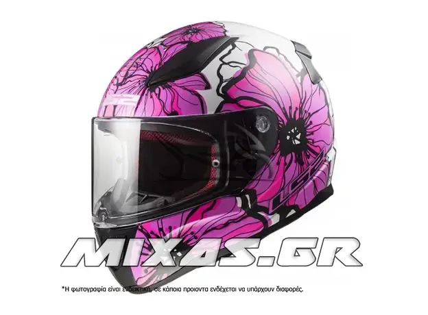 ΚΡΑΝΟΣ LS2 FF353.2 RAPID POPPIES ΚΛΕΙΣΤΟ ΡΟΖ