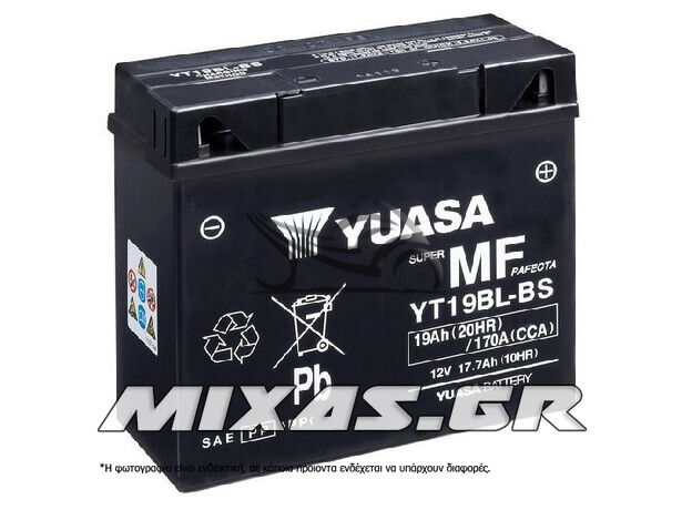 ΜΠΑΤΑΡΙΑ YUASA 51913/YT19BL-BS (19Ah) ΚΛΕΙΣΤΟΥ