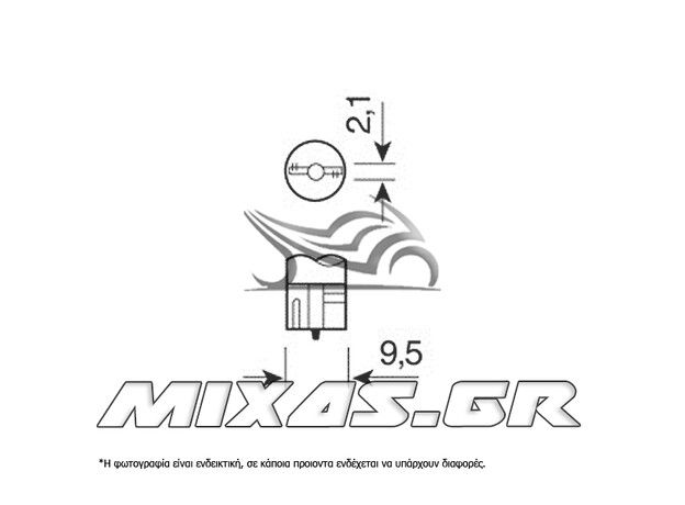 ΛΑΜΠΑ T10 W5W 12V W2 1X9 7L M1 LD