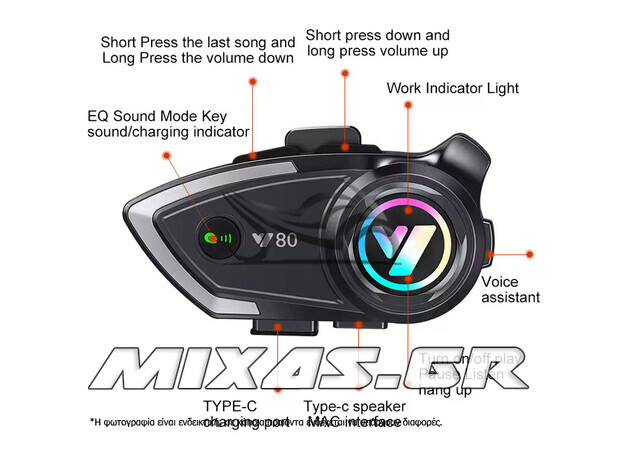 ΕΝΔΟΕΠΙΚΟΙΝΩΝΙΑ/BLUETOOTH NYF Y80 5.3 ΜΑΥΡΗ ROC ΕΝΔΟΕΠΙΚΟΙΝΩΝΙΑ/BLUETOOTH NYF Y80 5.3 ΜΑΥΡΗ ROC