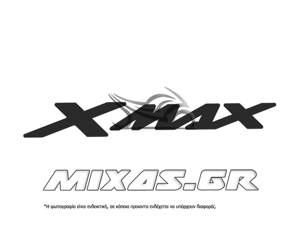 ΑΥΤΟΚΟΛΛΗΤΑ ΛΟΓΟΤΥΠΟ ΚΡΥΣΤΑΛΛΟ YAM X-MAX 16cmx2cm 2ΤΜΧ ΜΑΥΡΟ ROC