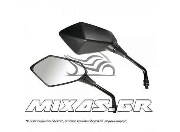 ΚΑΘΡΕΠΤΕΣ HONDA QY1170 10MM KAWASAKI VERSYS-650/Z-750 ΠΟΛΥΓΩΝΙΚΟΙ ΜΑΥΡΟΙ ΣΕΤ ROC