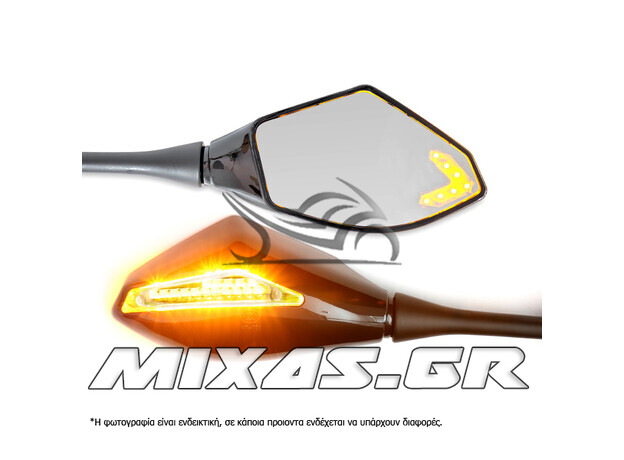 ΚΑΘΡΕΠΤΕΣ ΓΙΑ ΦΕΡΙΝΓΚ ΜΕ ΦΛΑΣ HONDA/SUZUKI/KAWASAKI ΜΑΥΡΟΙ ΣΕΤ 2ΤΜΧ MS-PARTS