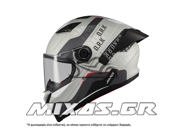 ΚΡΑΝΟΣ AXXIS ΚΛΕΙΣΤΟ (FULLFACE) FENIX ECE 22.6 ORK C2 ΑΣΠΡΟ/ΓΚΡΙ GLOSS