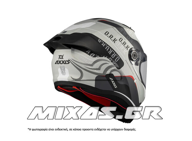 ΚΡΑΝΟΣ AXXIS ΚΛΕΙΣΤΟ (FULLFACE) FENIX ECE 22.6 ORK C2 ΑΣΠΡΟ/ΓΚΡΙ GLOSS