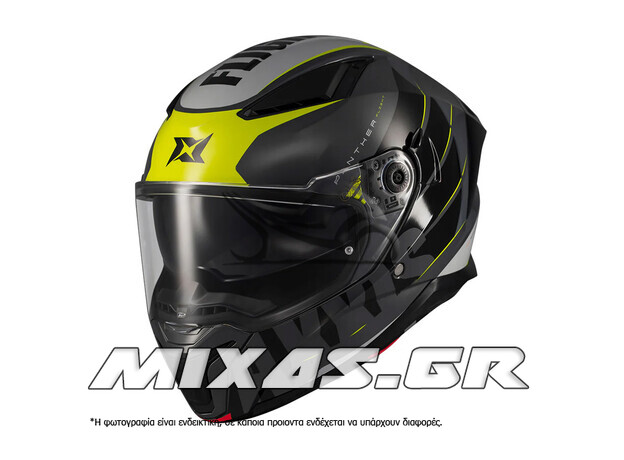 ΚΡΑΝΟΣ AXXIS ΚΛΕΙΣΤΟ (FULLFACE) PANTHER SV ECE 22.06 FLIGHT C3 ΜΑΥΡΟ/ΚΙΤΡΙΝΟ MAT