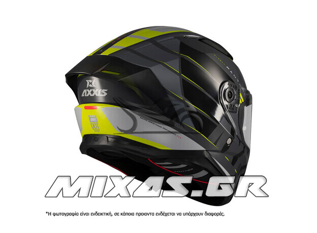 ΚΡΑΝΟΣ AXXIS ΚΛΕΙΣΤΟ (FULLFACE) PANTHER SV ECE 22.06 FLIGHT C3 ΜΑΥΡΟ/ΚΙΤΡΙΝΟ MAT