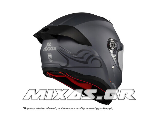 ΚΡΑΝΟΣ AXXIS ΚΛΕΙΣΤΟ (FULLFACE) FENIX ECE 22.6 A12 ΓΚΡΙ ΜΑΤ