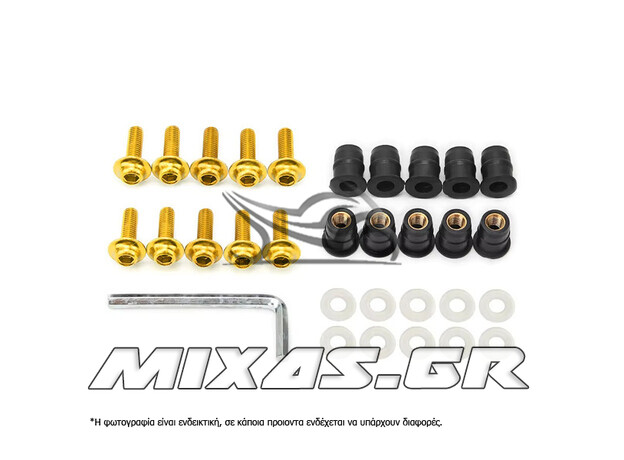 ΒΙΔΕΣ ΖΕΛΑΤΙΝΑΣ ΜΕ ΛΑΣΤΙΧOΠΑΞΙΜΑΔΟ 10ΤΜΧ M5 ΧΡΣΥΣΕΣ MS-PARTS