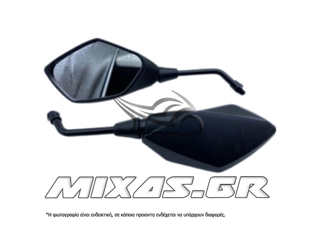 ΚΑΘΡΕΠΤΕΣ HONDA QY1170 10MM KAWASAKI VERSYS-650/Z-750 ΠΟΛΥΓΩΝΙΚΟΙ ΜΑΥΡΟΙ ΣΕΤ ROC