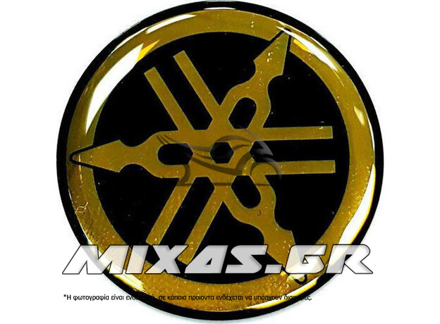 ΑΥΤΟΚΟΛΛΗΤΟ ΣΗΜΑ ΚΡΥΣΤΑΛΛΟ YAMAHA 4,5cm ΜΕΓΑΛΟ ΧΡΥΣΟ ΓΝΗΣΙΟ