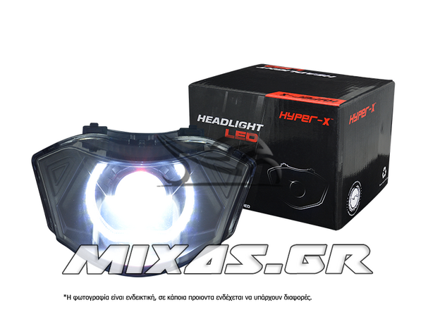 ΦΑΝΑΡΙ ΕΜΠΡΟΣ YAMAHA CRYPTON-X 135 LΕD ANGEL EYES 3D ΦΙΜΕ ΛΕΥΚΟ HYPER-X