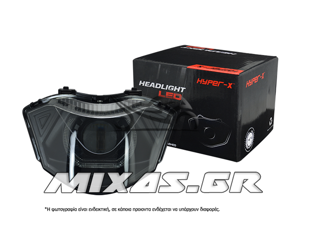 ΦΑΝΑΡΙ ΕΜΠΡΟΣ YAMAHA CRYPTON-X 135 LΕD ANGEL EYES 3D ΦΙΜΕ ΜΠΛΕ HYPER-X