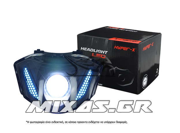ΦΑΝΑΡΙ ΕΜΠΡΟΣ YAMAHA CRYPTON-X 135 LED ΦΙΜΕ VENOM ΜΠΛΕ HYPER-X