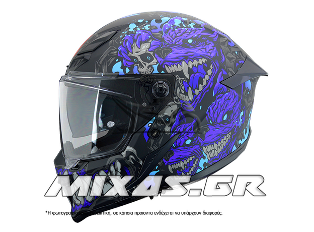 ΚΡΑΝΟΣ XVX ΚΛΕΙΣΤΟ (FULLFACE) VADER RS-400 GATEKEEPER PURPLE