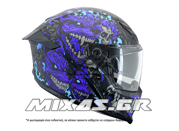 ΚΡΑΝΟΣ XVX ΚΛΕΙΣΤΟ (FULLFACE) VADER RS-400 GATEKEEPER PURPLE