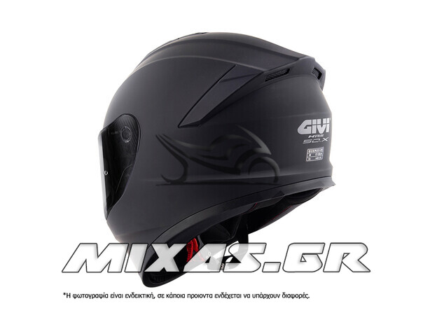 ΚΡΑΝΟΣ GIVI ΚΛΕΙΣΤΟ (FULLFACE) 50.X + ΦΙΜΕ ΖΕΛΑΤΙΝΑ ΜΑΥΡΟ MAT