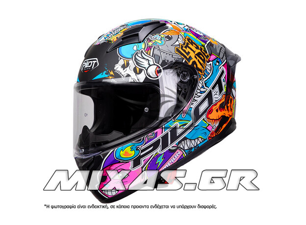 ΚΡΑΝΟΣ PILOT FLEX ΚΛΕΙΣΤΟ (FULLFACE) STREETBOMB ECE 22.06 ΜΑΥΡΟ/ΚΟΚΚΙΝΟ