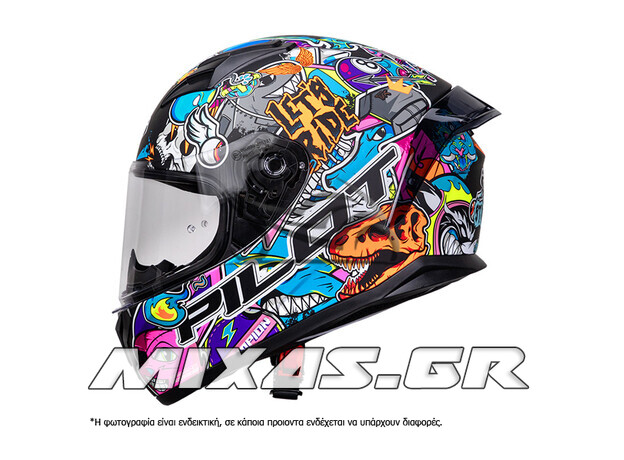 ΚΡΑΝΟΣ PILOT FLEX ΚΛΕΙΣΤΟ (FULLFACE) STREETBOMB ECE 22.06 ΜΑΥΡΟ/ΚΟΚΚΙΝΟ