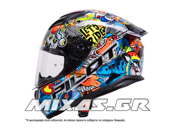 ΚΡΑΝΟΣ PILOT FLEX ΚΛΕΙΣΤΟ (FULLFACE) STREETBOMB ECE 22.06 ΜΑΥΡΟ/ΚΙΤΡΙΝΟ