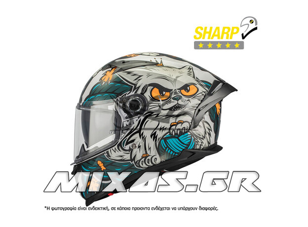 ΚΡΑΝΟΣ MT ΚΛΕΙΣΤΟ (FULLFACE) BRAKER SV THE KING B8 ΜΑΥΡΟ/ΓΚΡΙ/ΜΠΛΕ